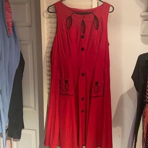 Red voodoo vixen vintage dress